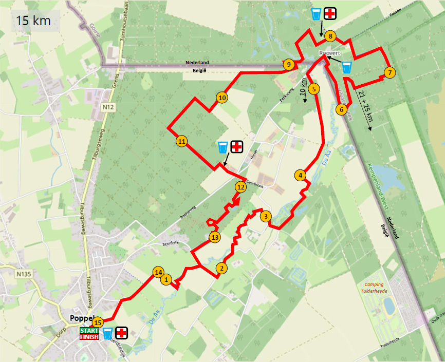 Route 15 km